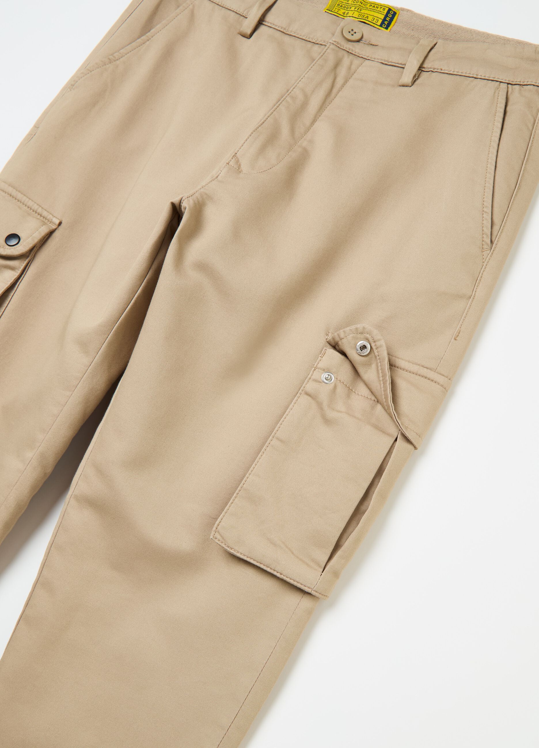 Cargo trousers in stretch cotton