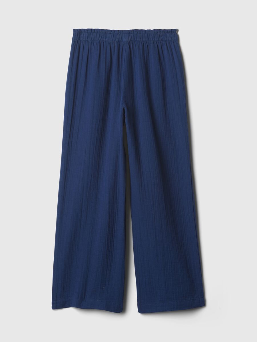 Pantalone pull on in garza effetto crinkle_3