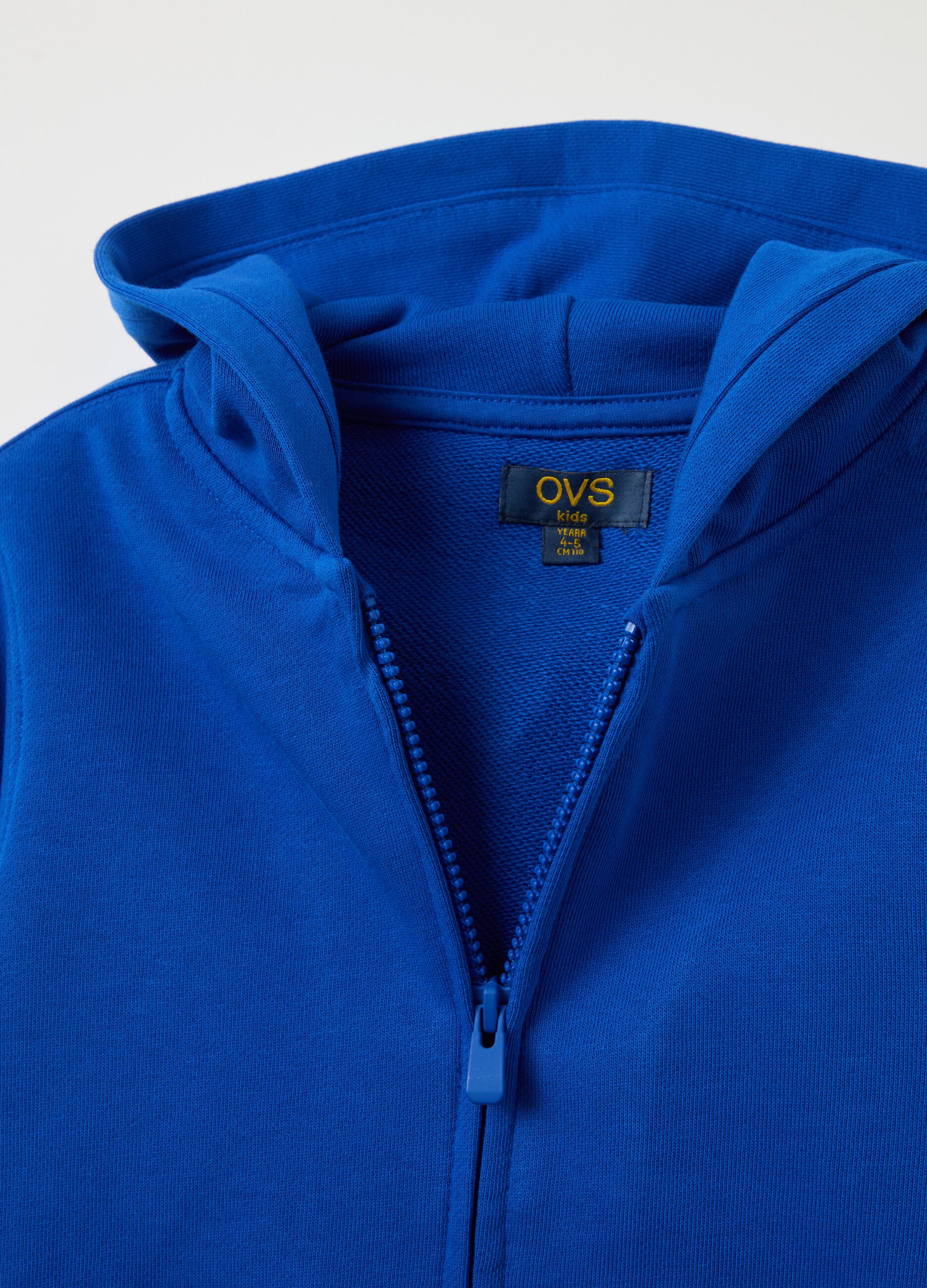 Essential organic cotton full-zip sweatshirt with hood