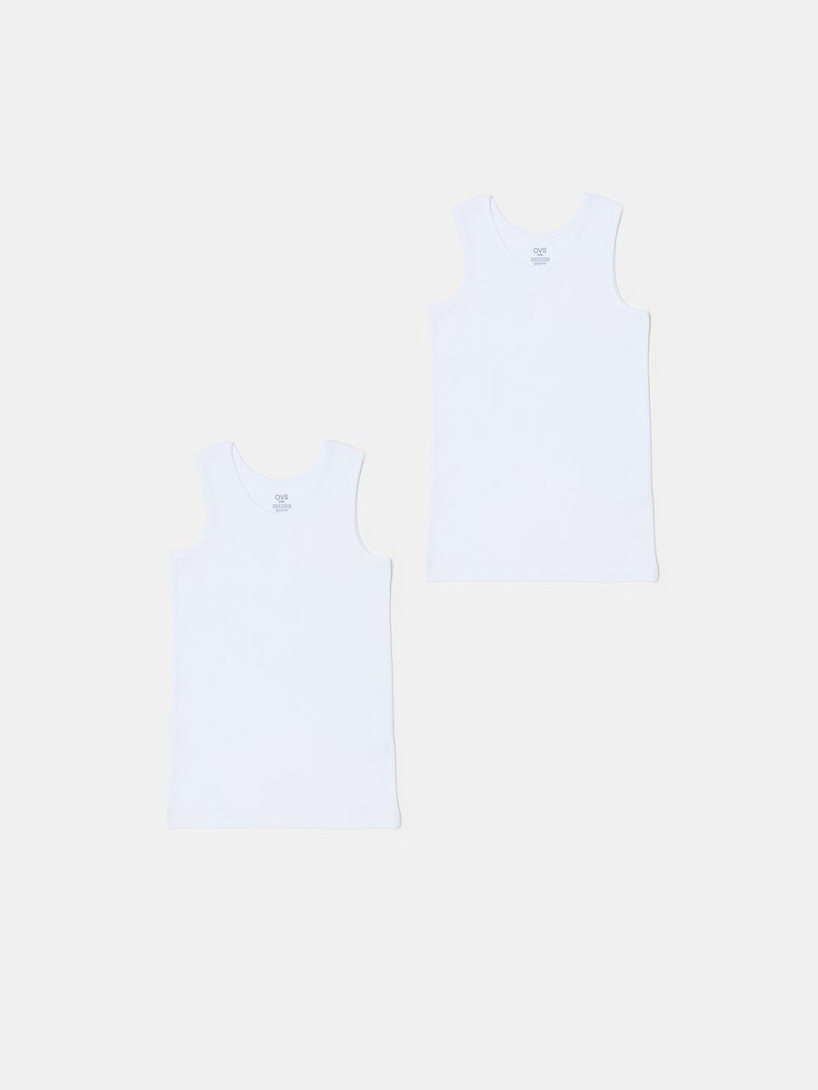 Two-pack racerback vests in organic cotton_0