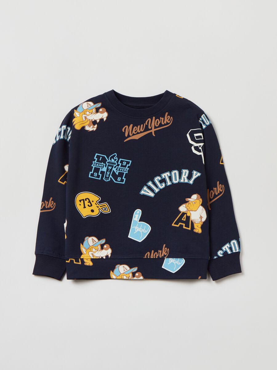 Sweatshirt in cotton with print_0