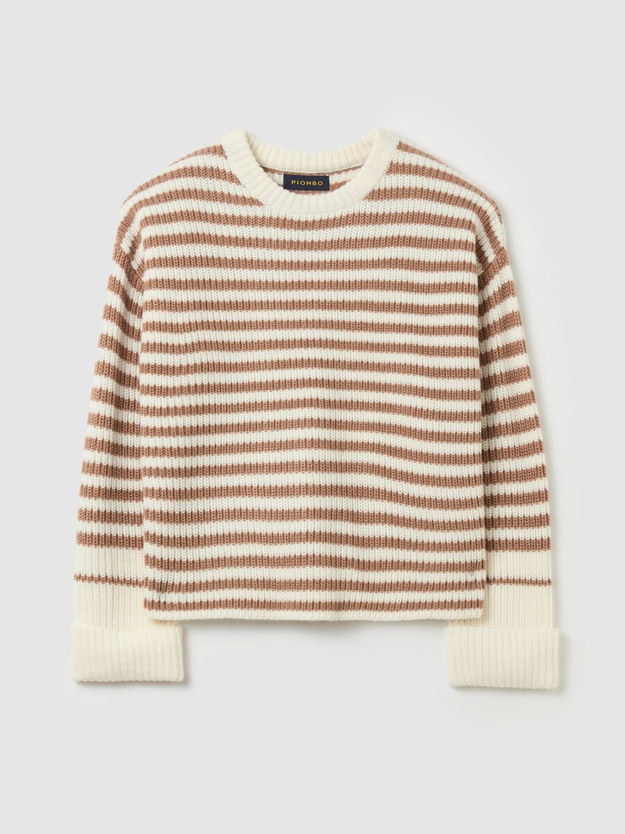 Ribbed pullover with striped pattern_4