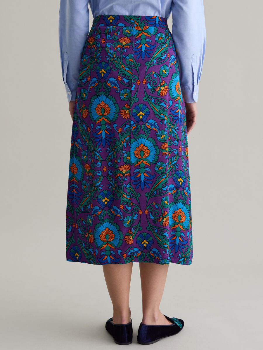 Midi skirt in viscose with print_2