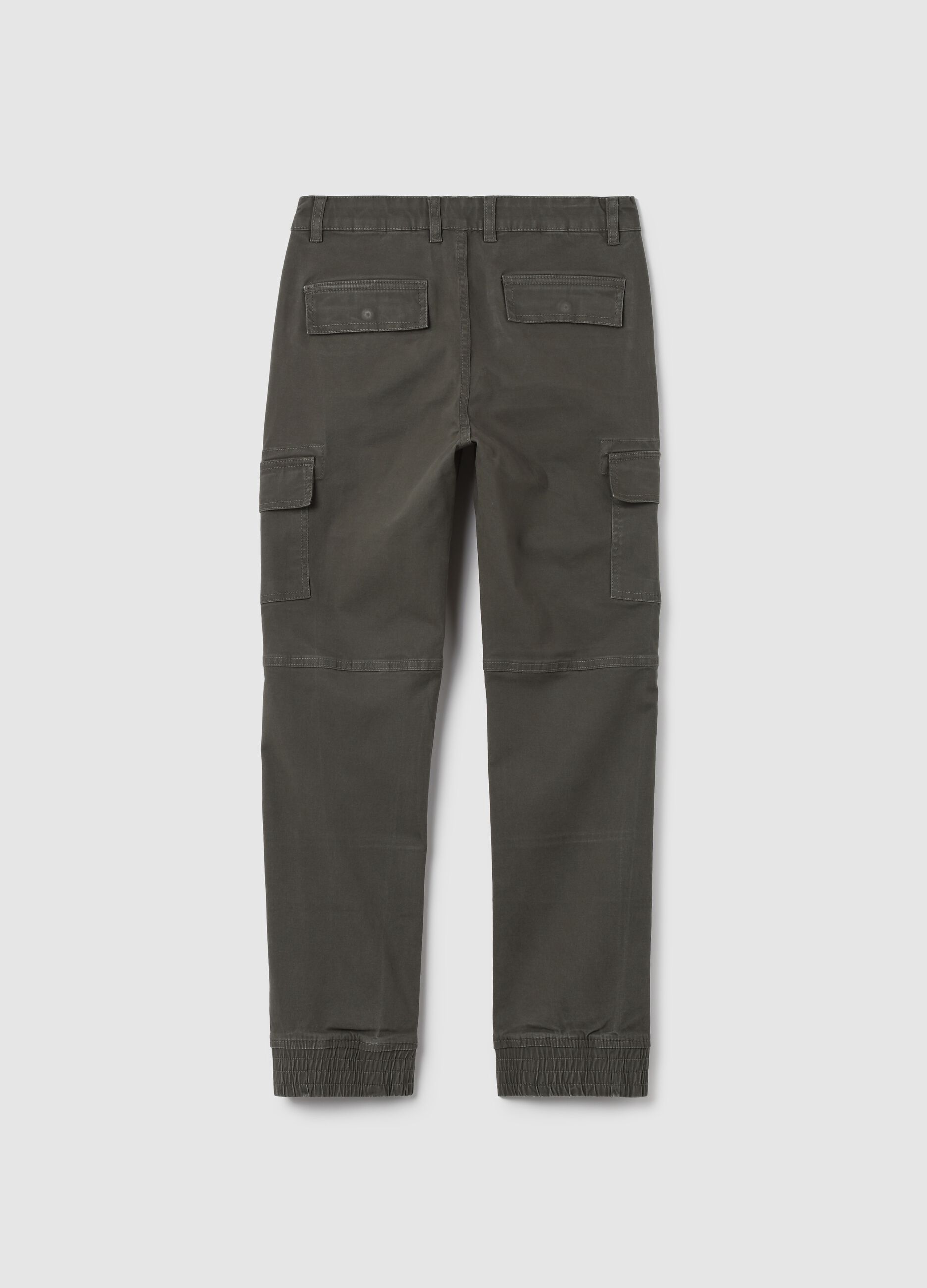 Stretch twill cargo trousers