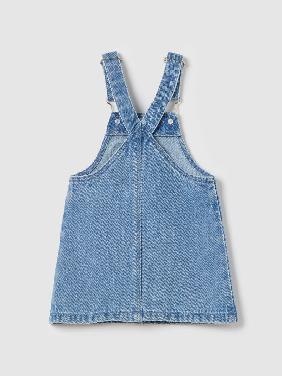 Denim pinafore with Minnie Mouse embroidery_1