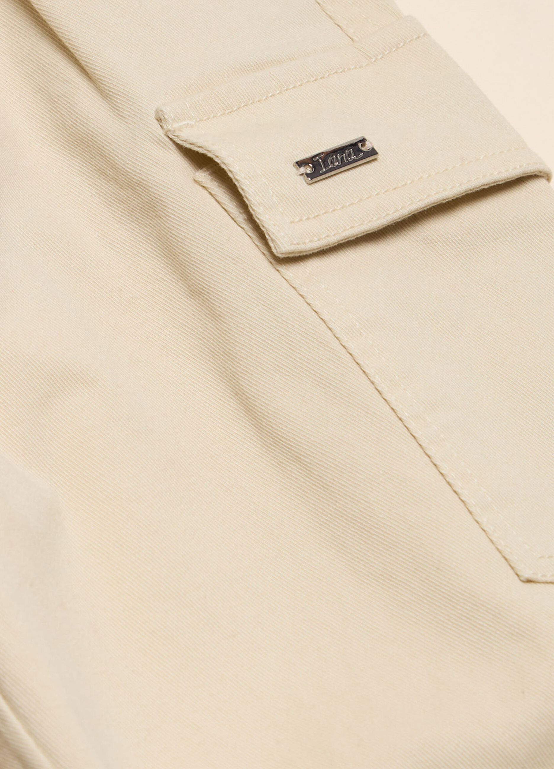 Pantaloni cargo in twill di cotone stretch