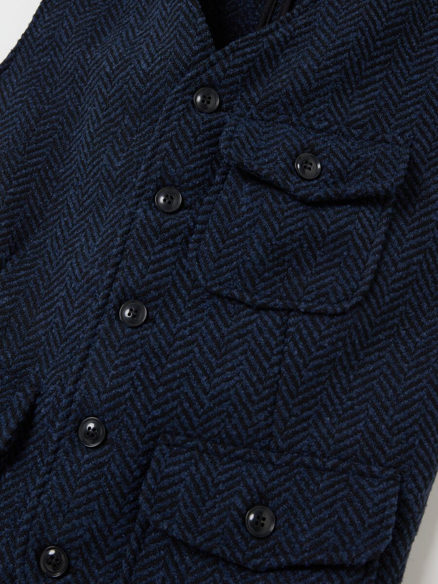 Gilet with herringbone design_5