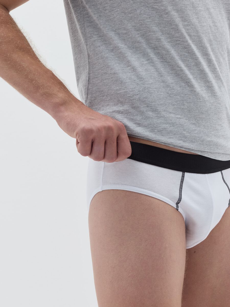 Five-pack briefs in cotton with external elastic_4