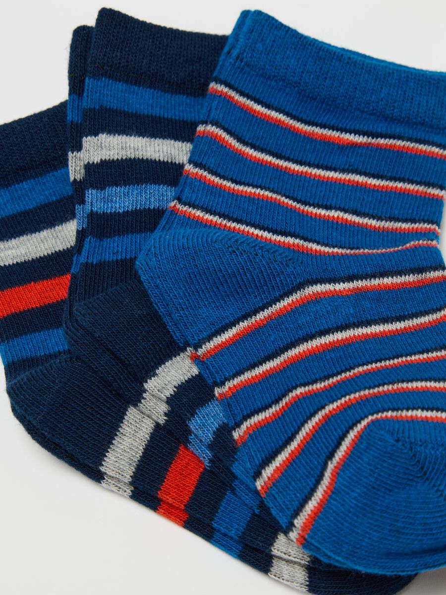 Seven-pair pack socks with striped pattern_2