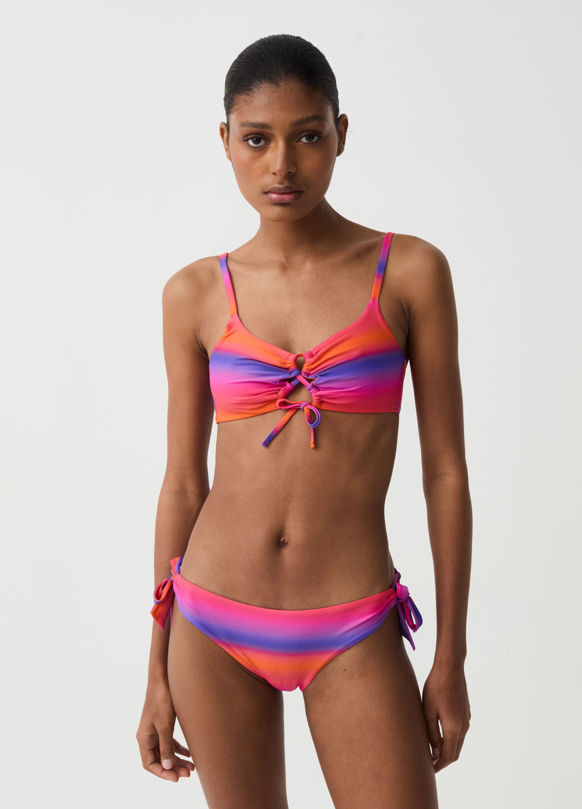 Ovs Slip bikini a righe degrade