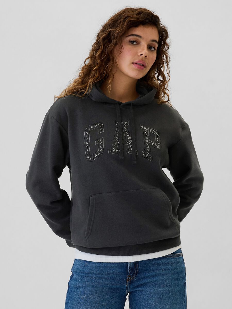 Sweatshirt with logo and studs_1