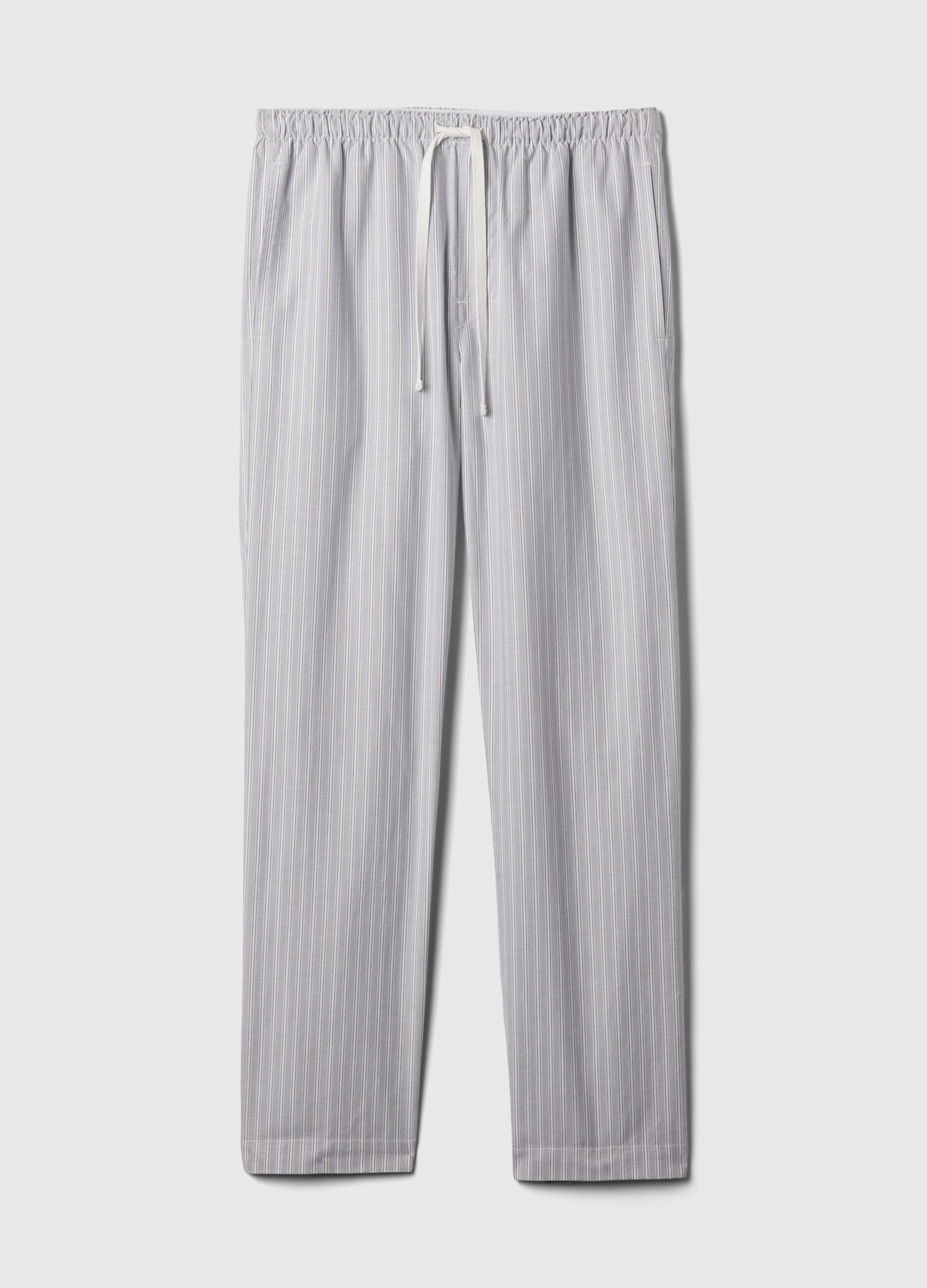 Long pyjama trousers in patterned cotton