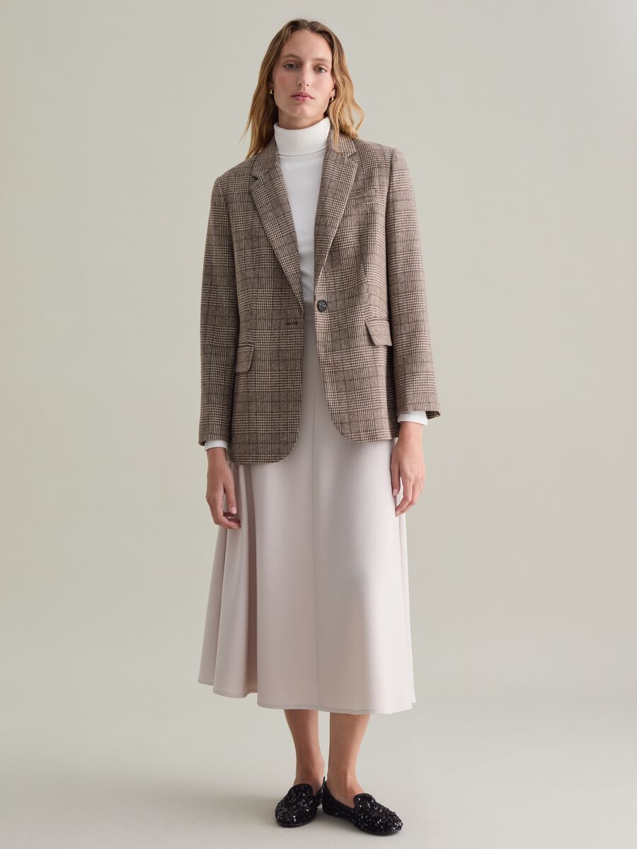 Contemporary blazer in Prince of Wales fabric_1