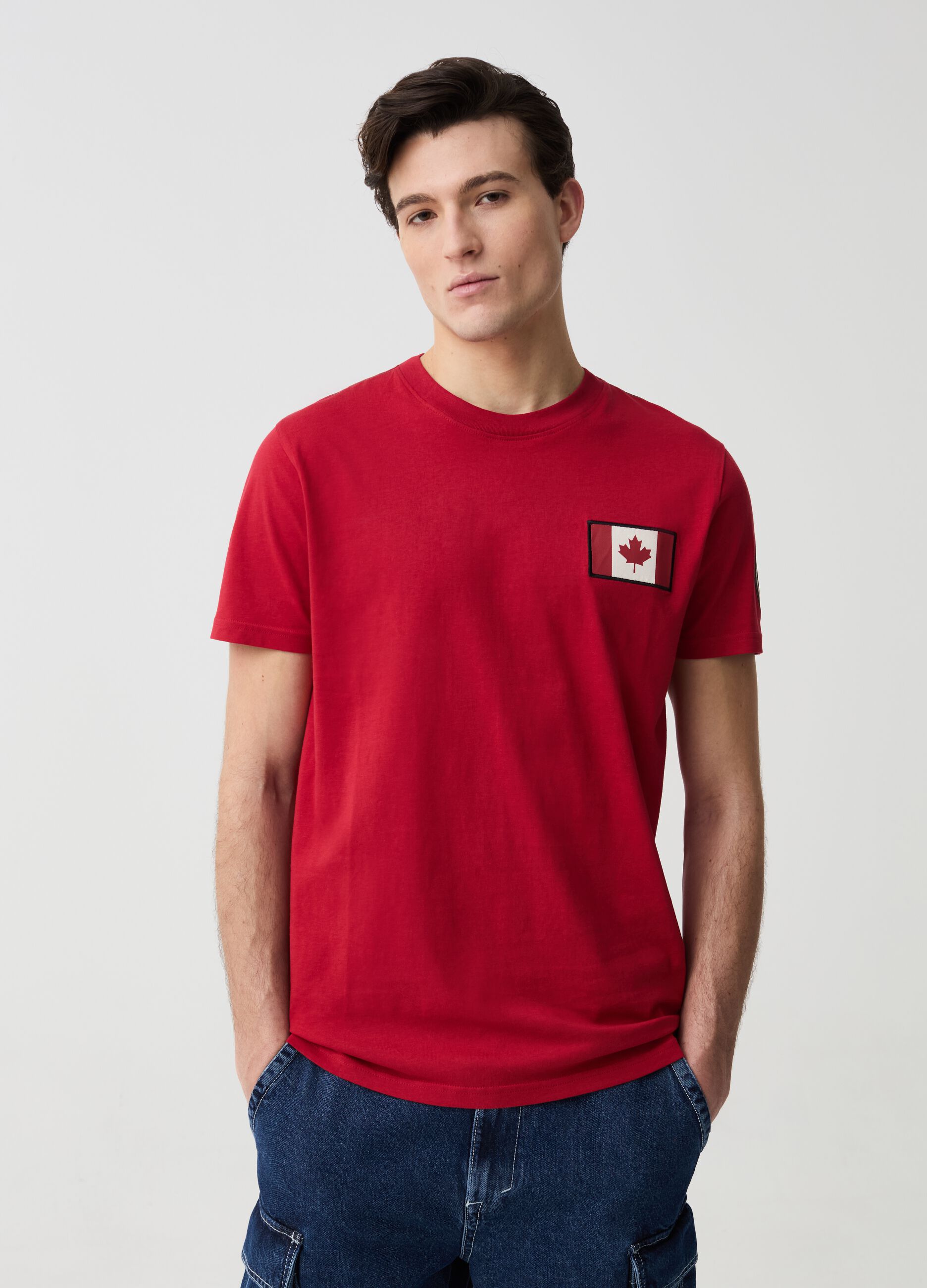 Ovs T-shirt con stampa e patch Canada Trail