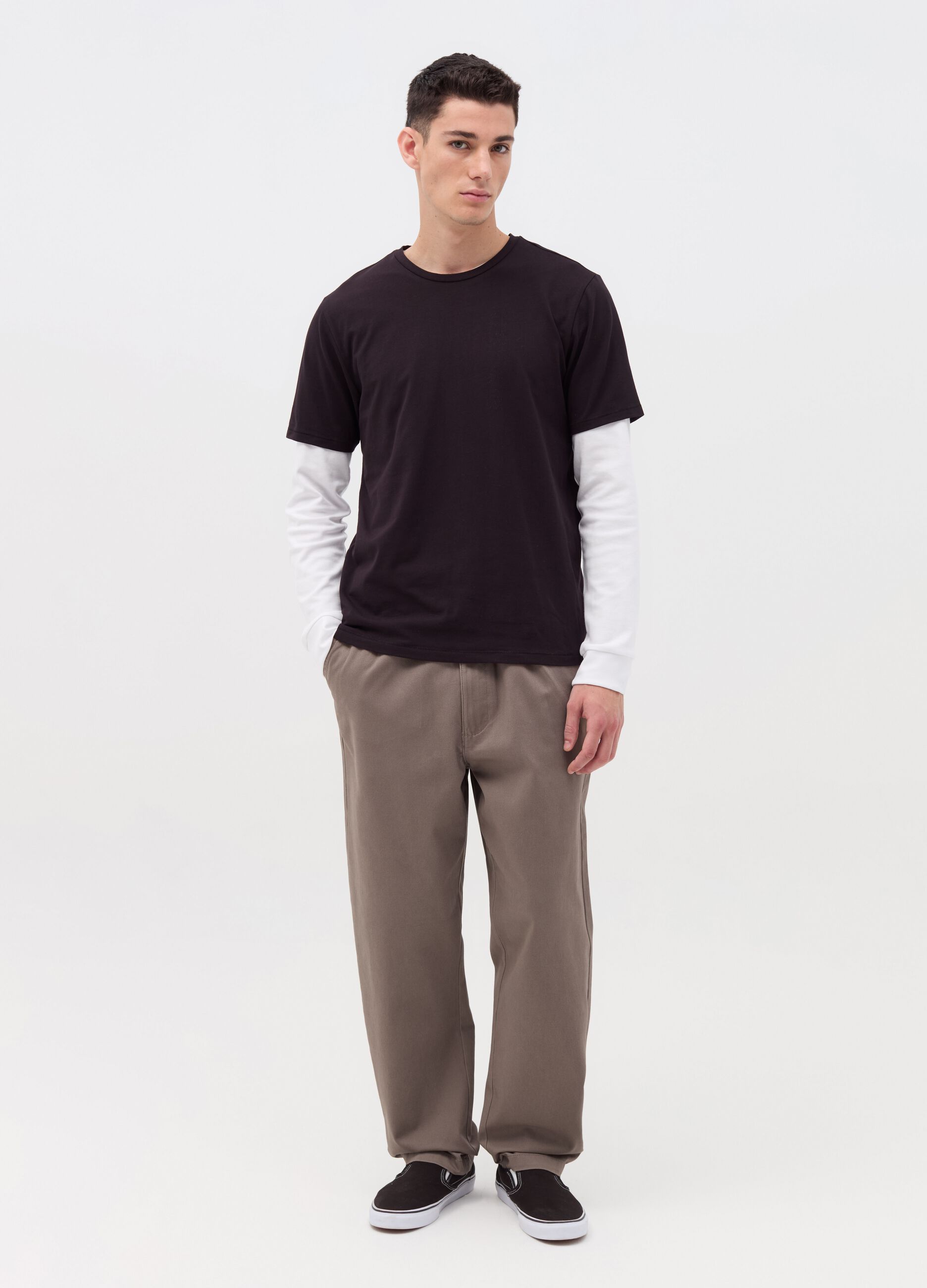 Chino trousers in stretch Oxford cotton