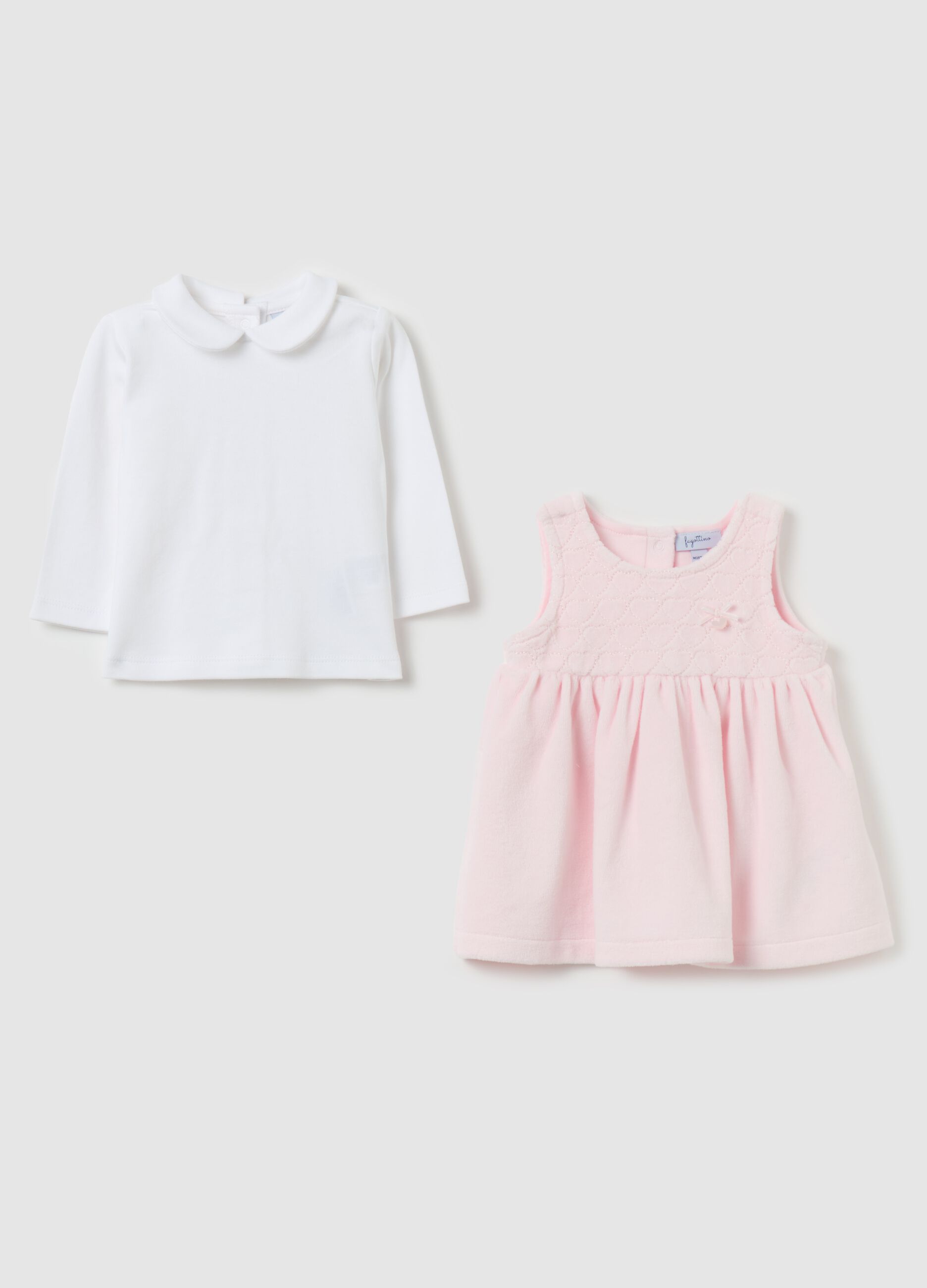 T-shirt and dress set in velour