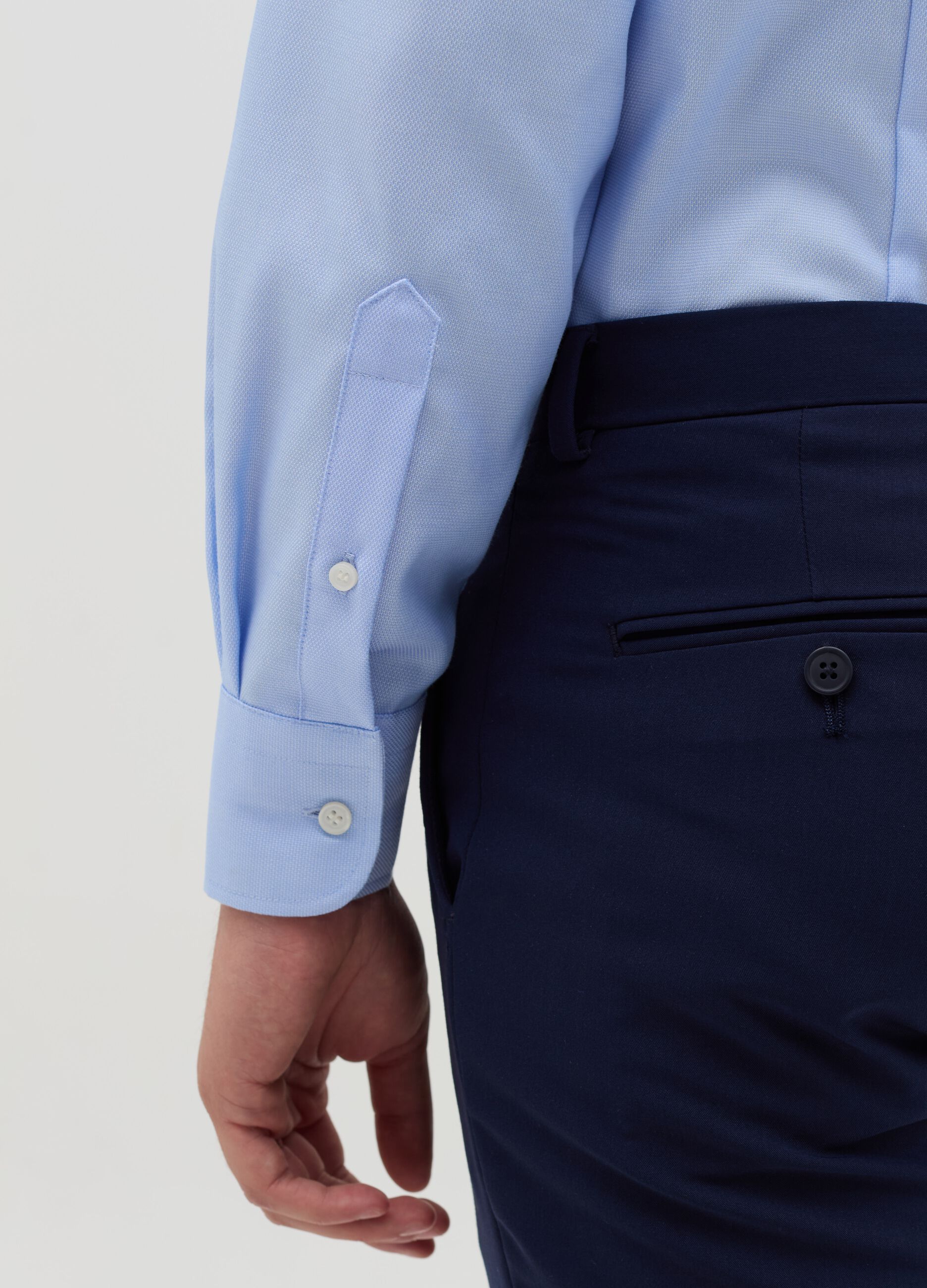 Slim-fit shirt in double-twist cotton