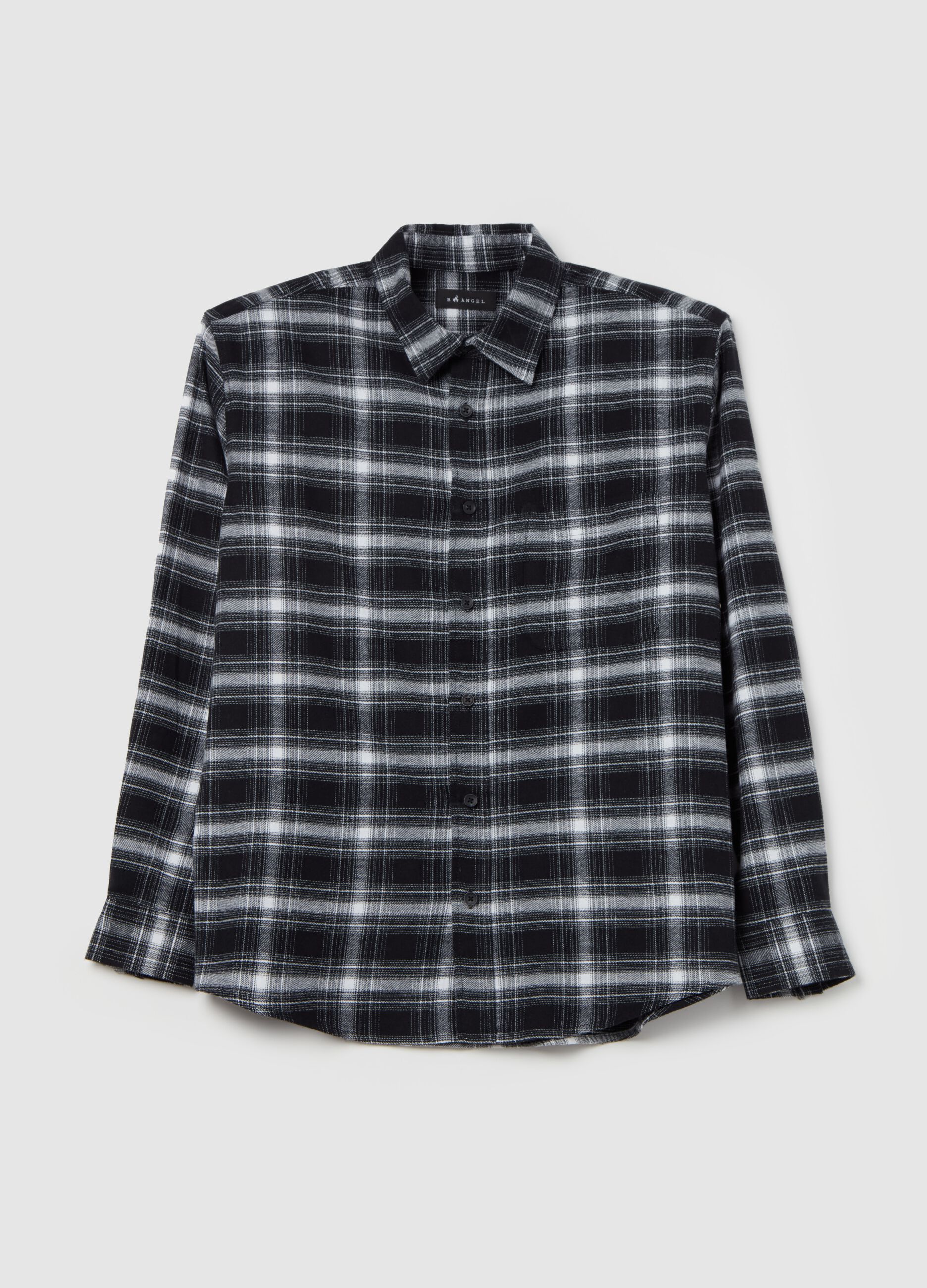 Flannel shirt with check pattern