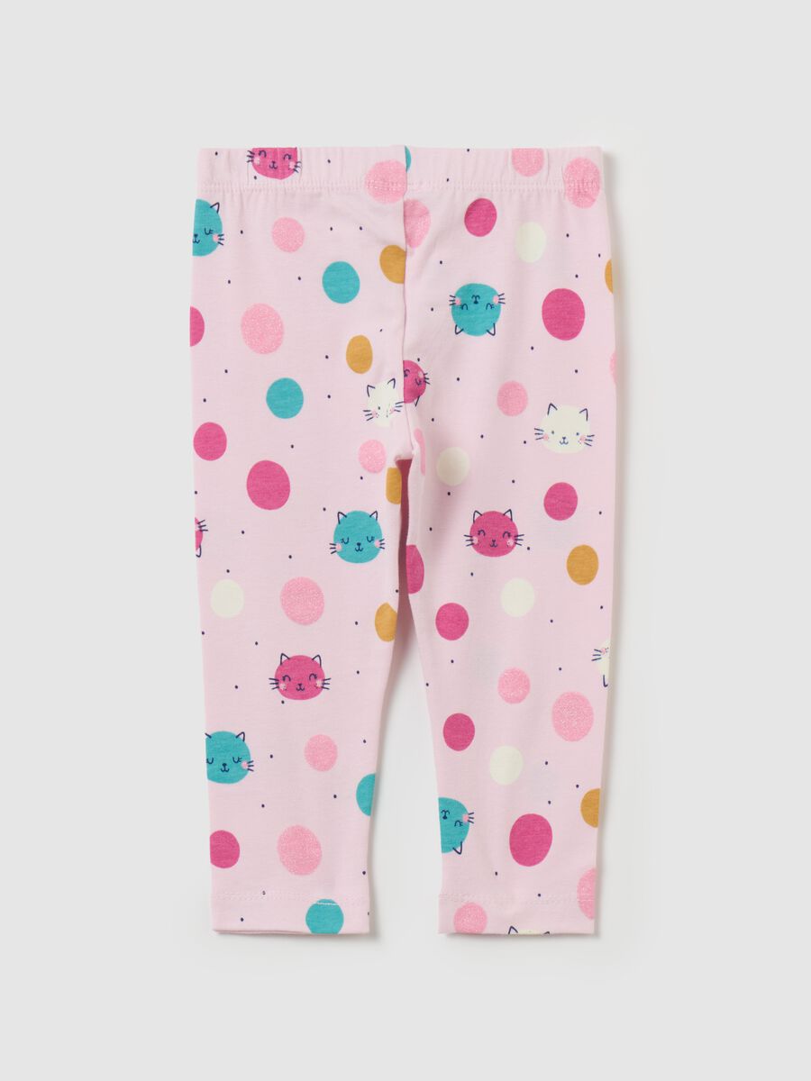 Printed stretch cotton leggings_1