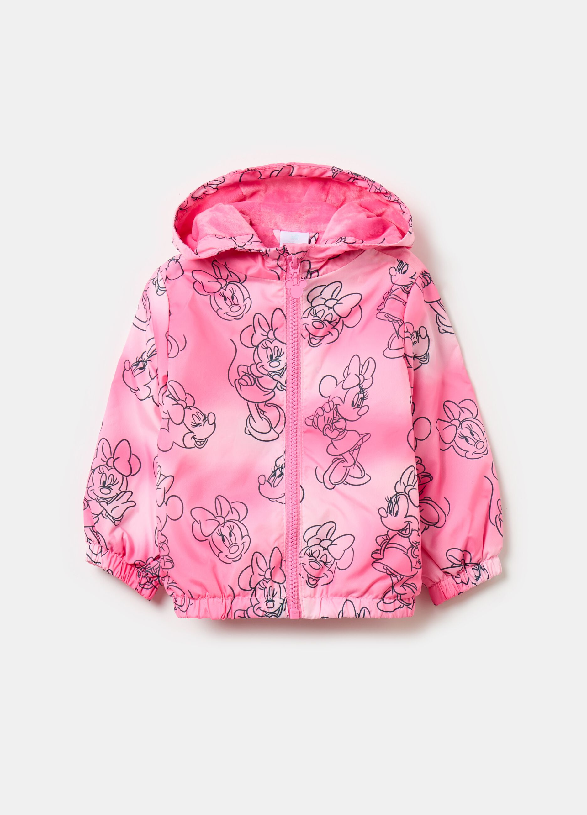 Waterproof jacket with Minnie Mouse print