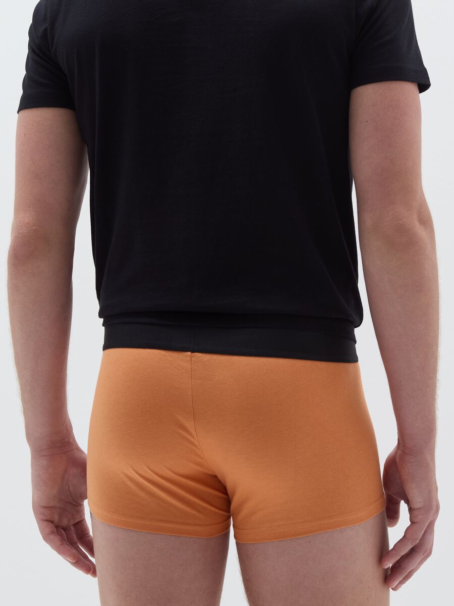 Five-pack solid colour cotton boxer shorts_2