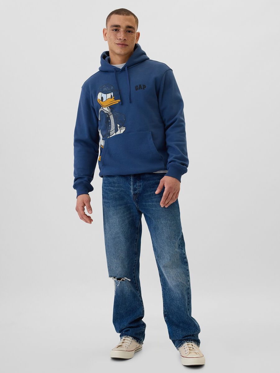 Sweatshirt with hood and Donald Duck print_0