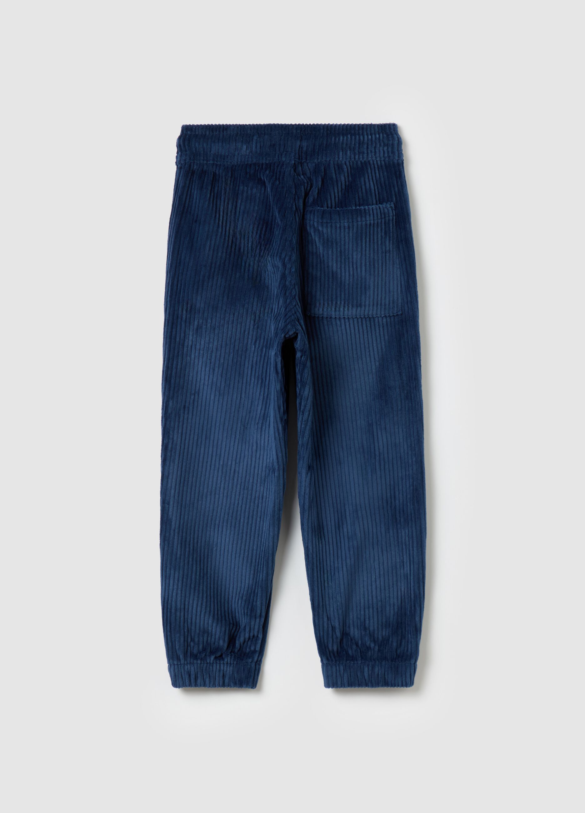 Corduroy jogger trousers with drawstring