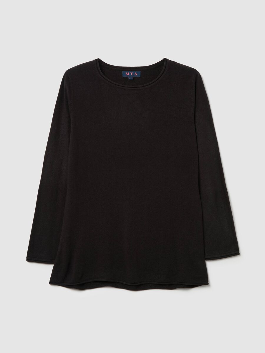 Curvy long-sleeved top_0