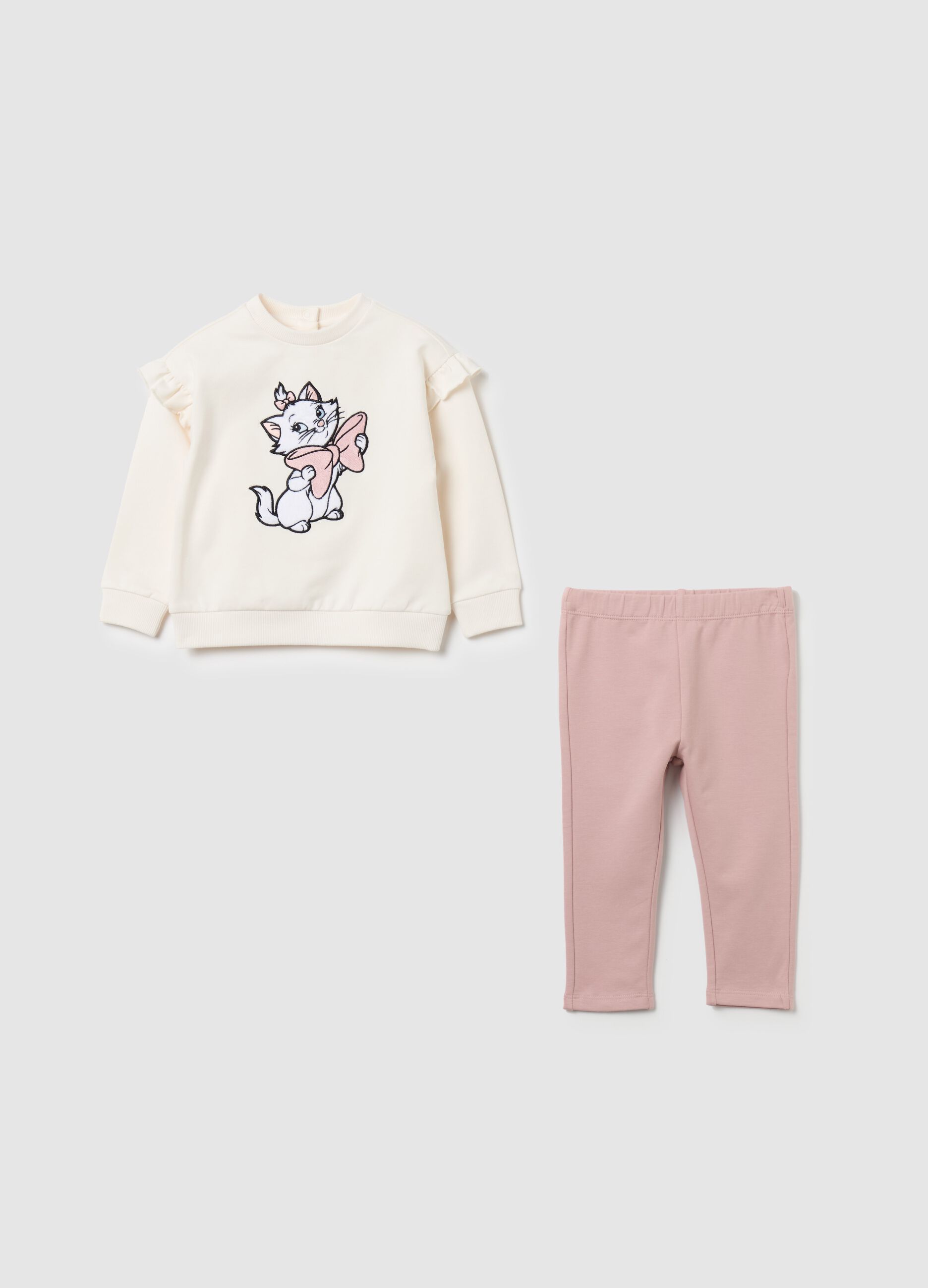 Jogging set in organic cotton with Marie patch