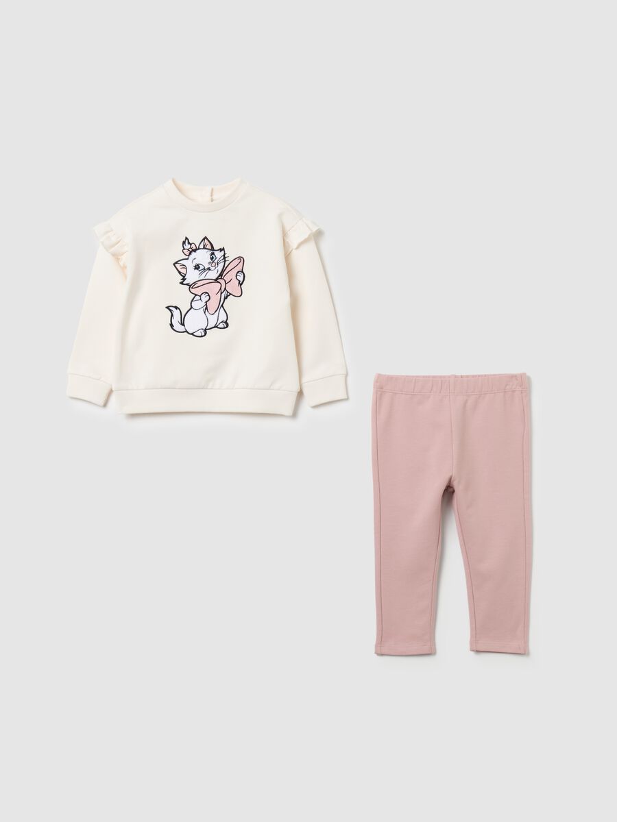 Jogging set in organic cotton with Marie patch_0