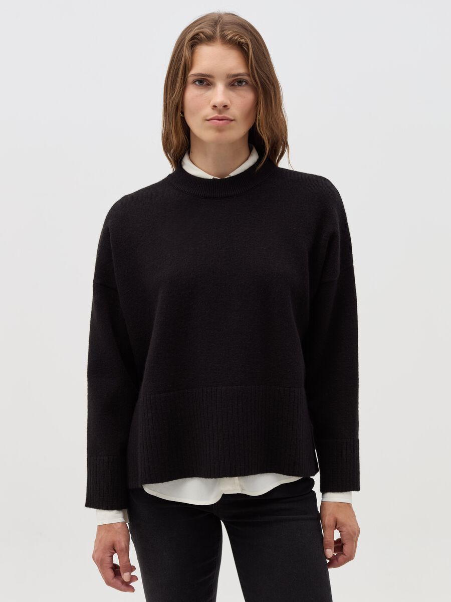 Pullover oversize tinta unita_1