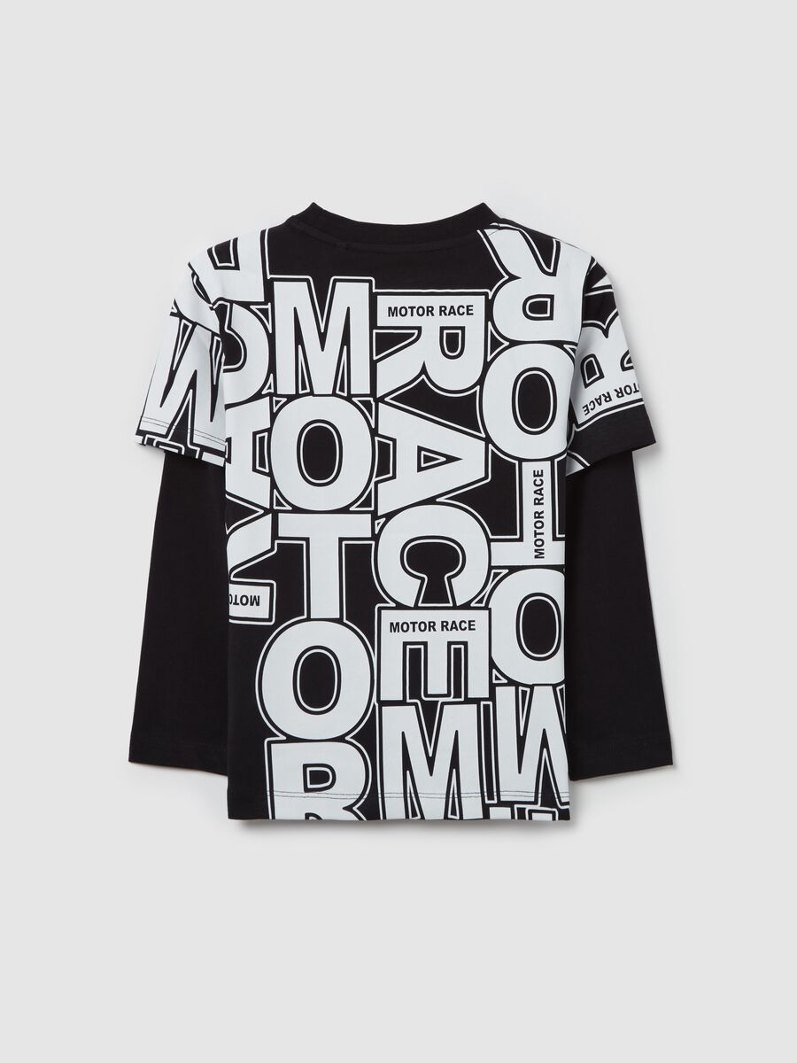 Long-sleeved T-shirt with "MOTO RACE" print_1