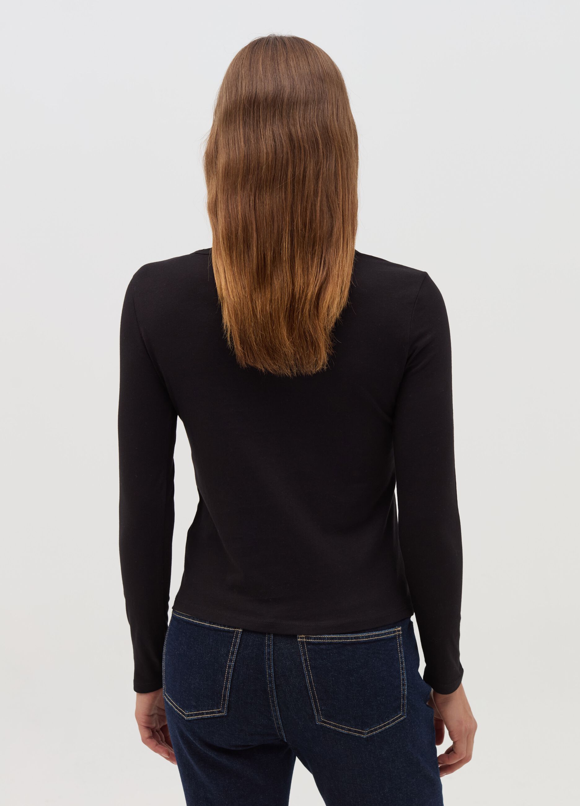 Long-sleeved T-shirt in cotton