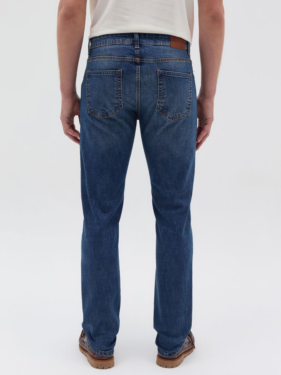 Slim-fit cross-hatch cotton jeans_2