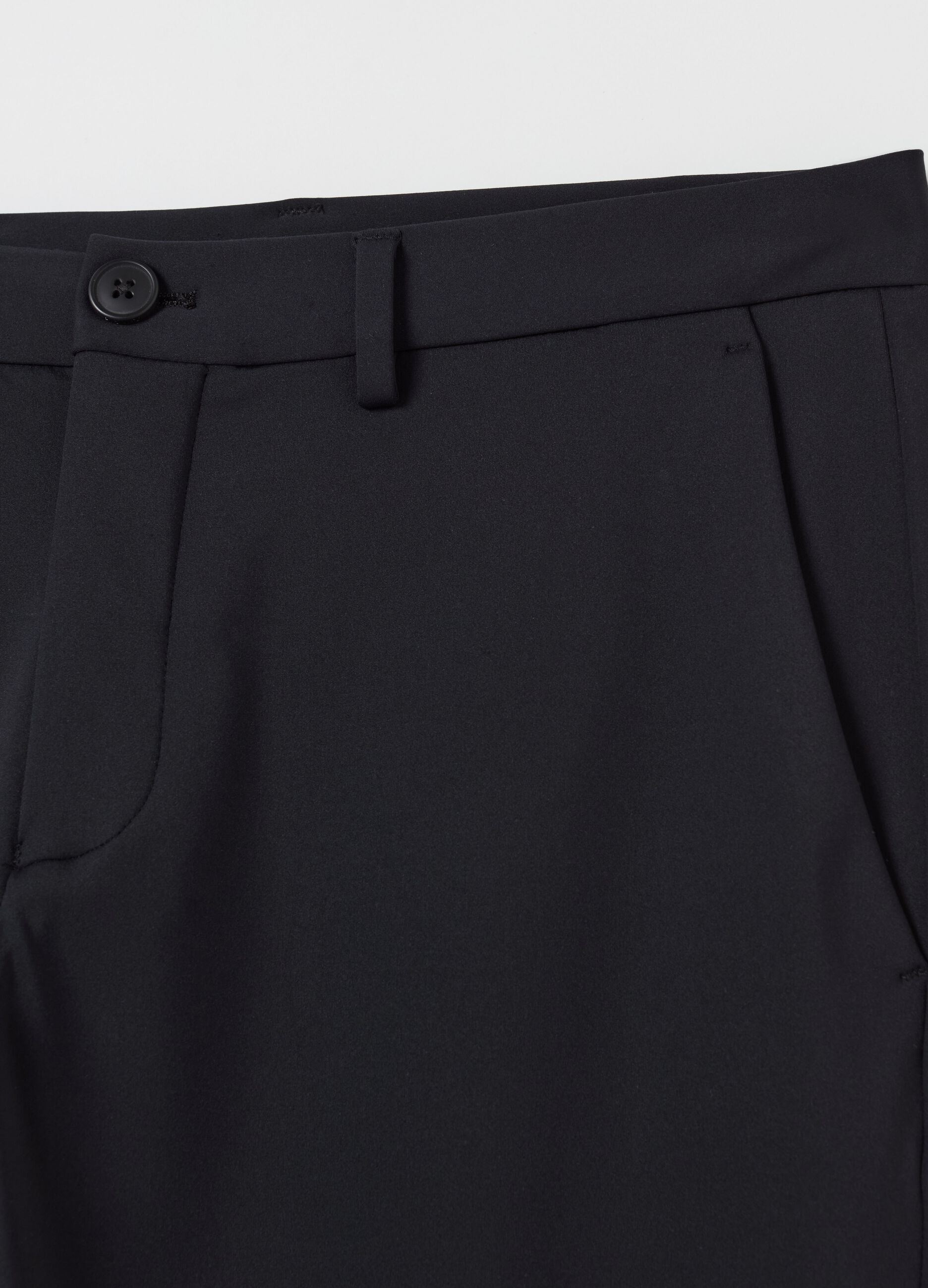 Contemporary chino trousers in technical fabric