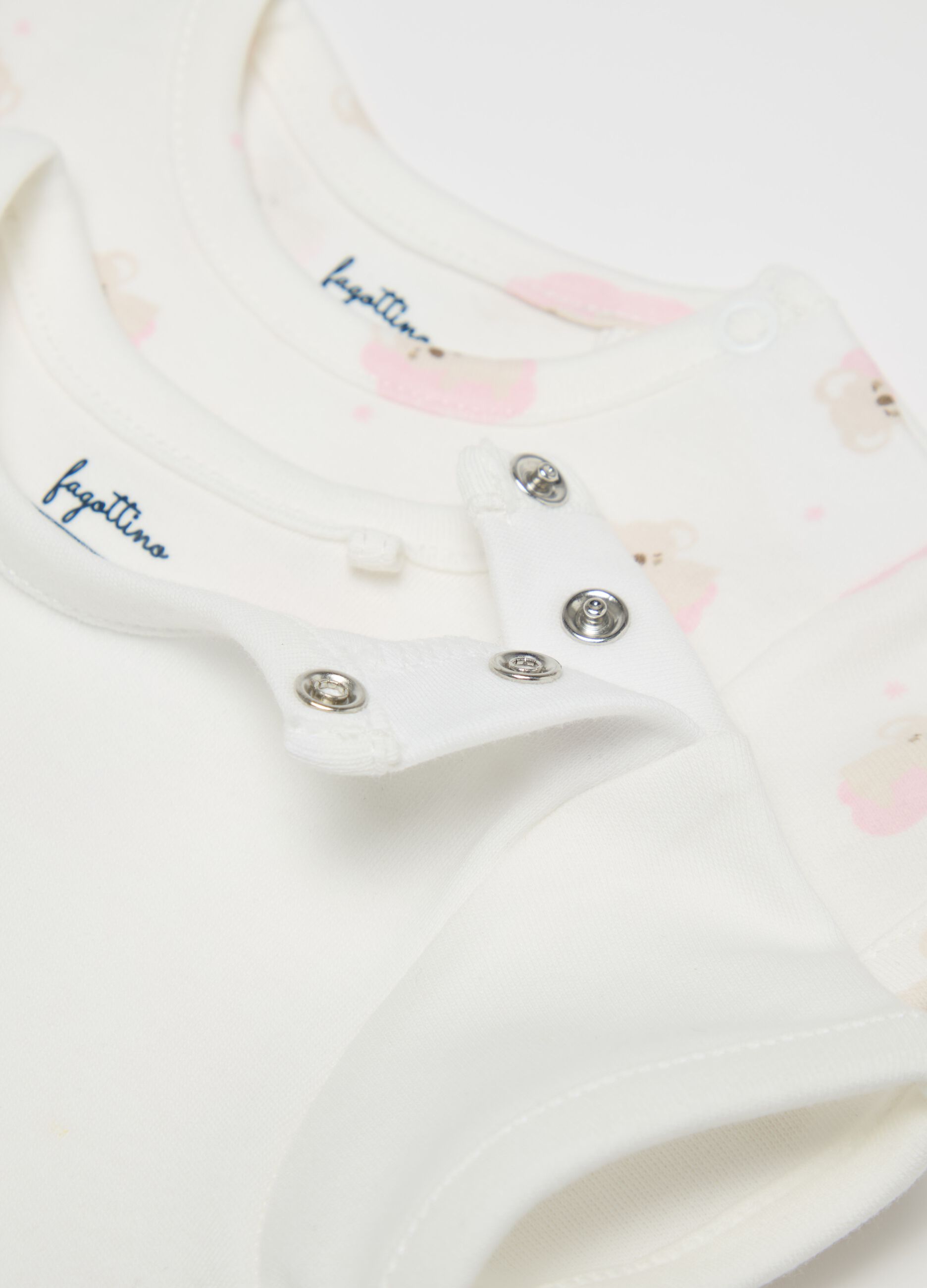 Three-pack bodysuits in organic cotton with print