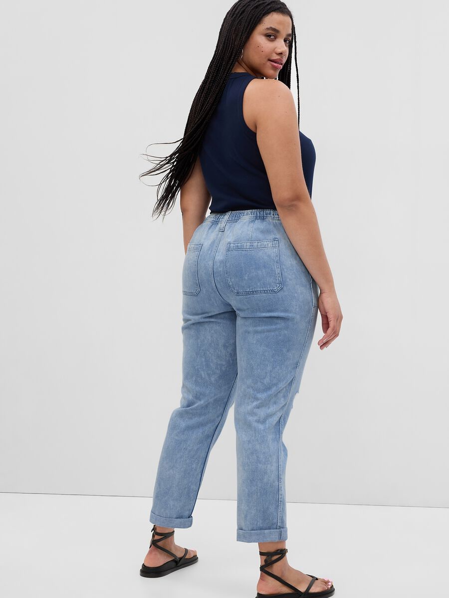 Easy-fit pull-on jeans with drawstring_4