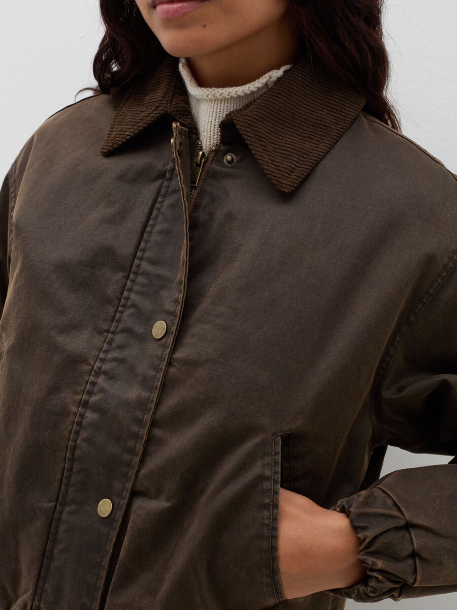 Waxed-effect bomber jacket_3