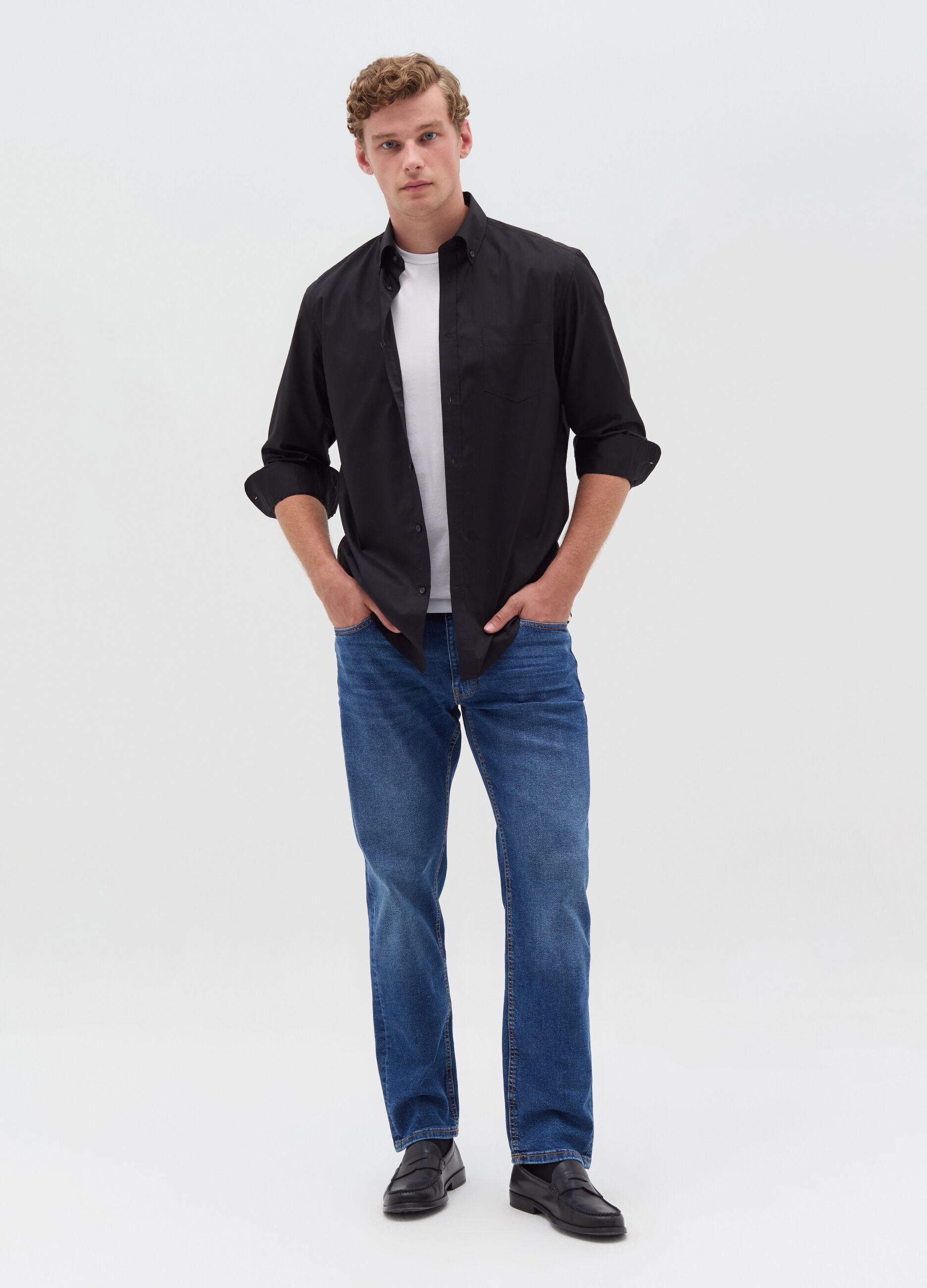 Comfort-fit stretch jeans