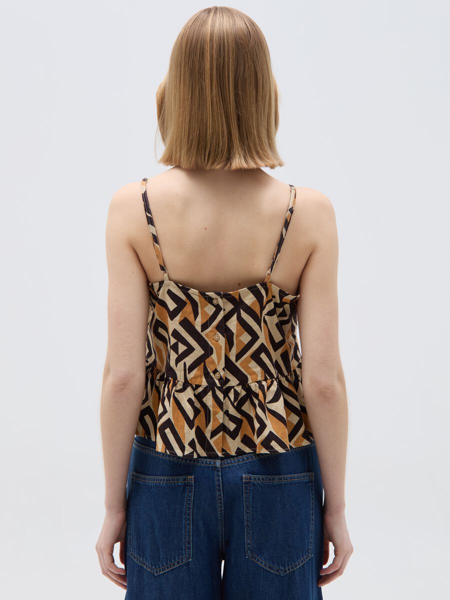 Printed top with flounce_2