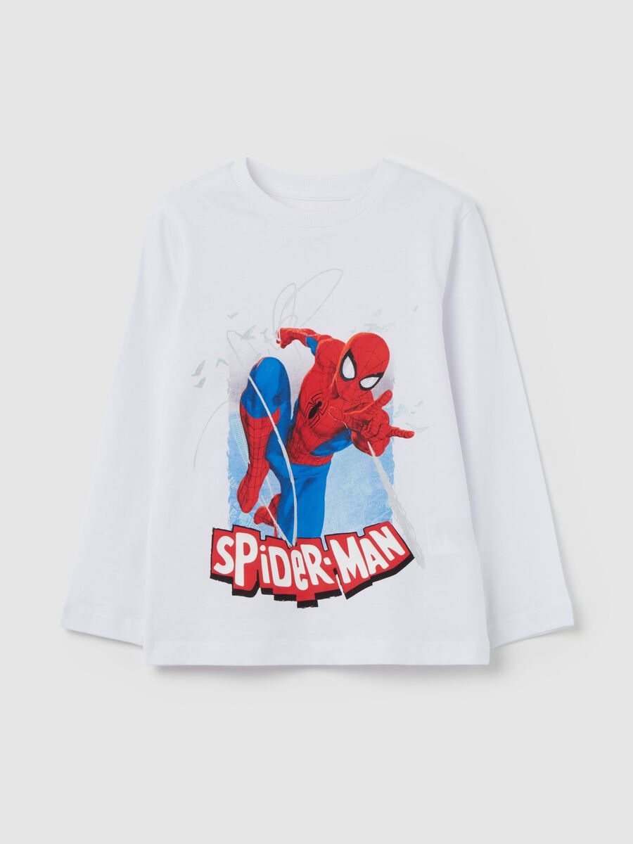 T-shirt maniche lunghe stampa Spider-Man_0