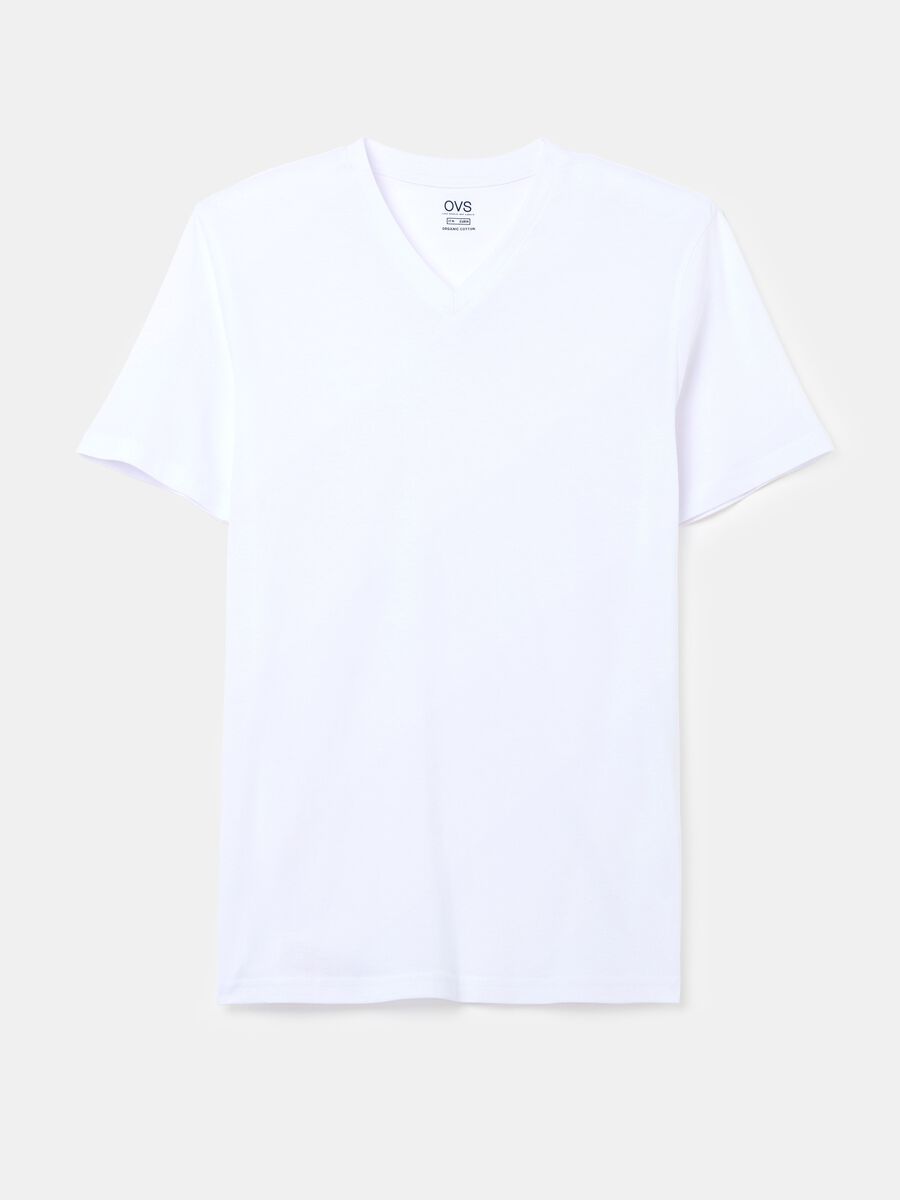 Organic cotton undershirt with V neck_4