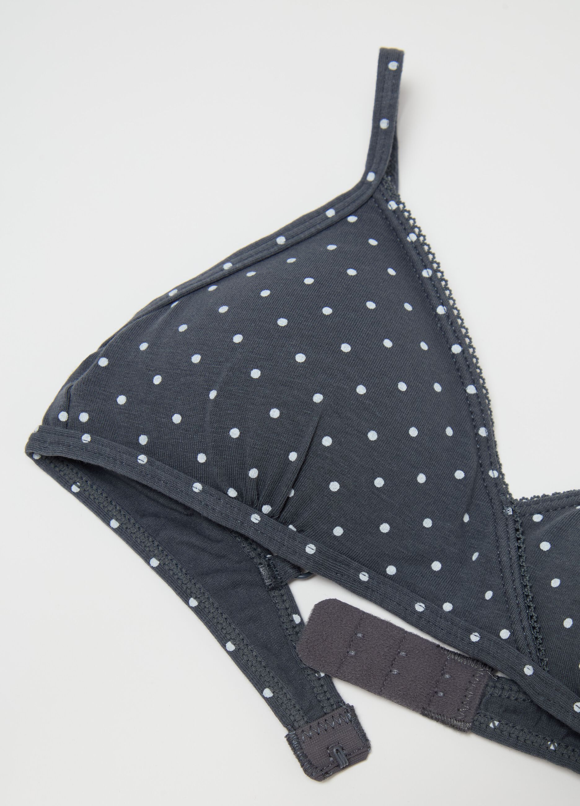 Reggiseno a triangolo semi imbottito a pois