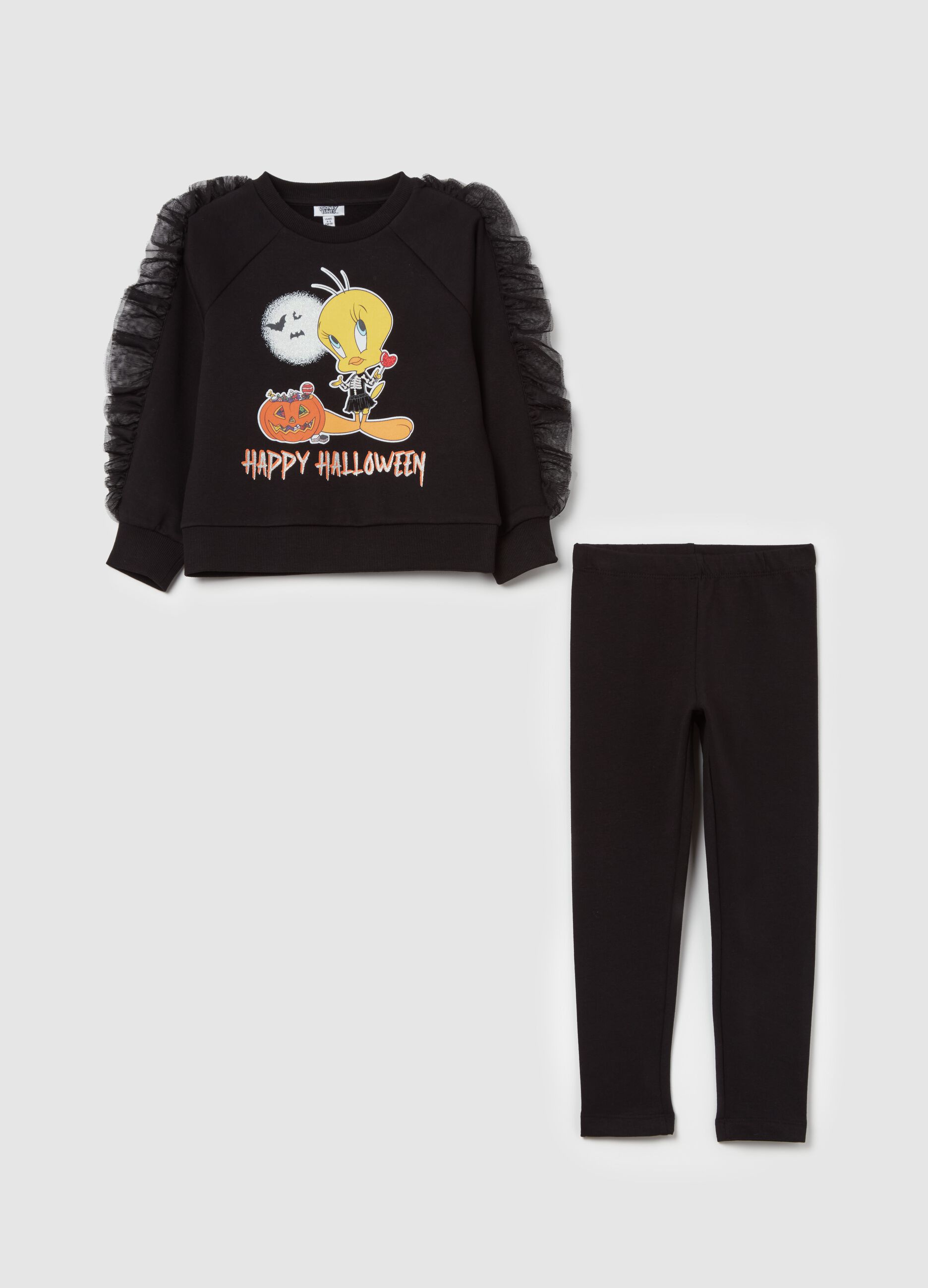 Jogging set con stampa Titti motivo Halloween