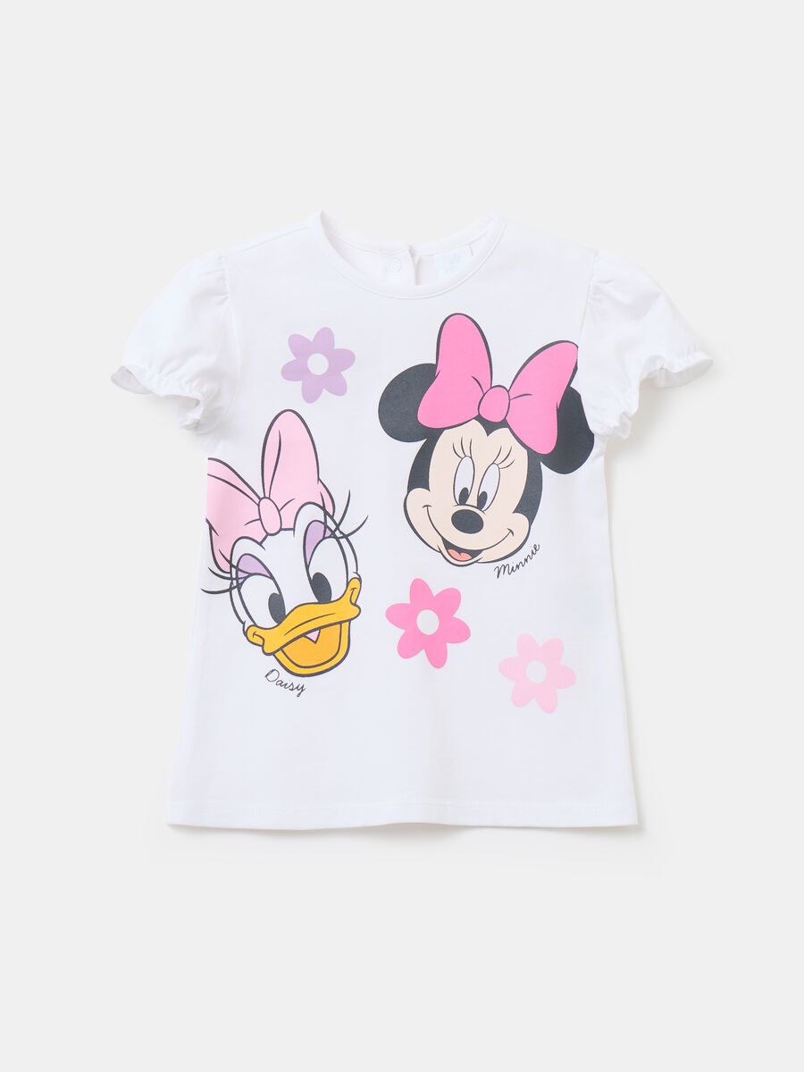 T-shirt con stampa Minnie e Paperina_0