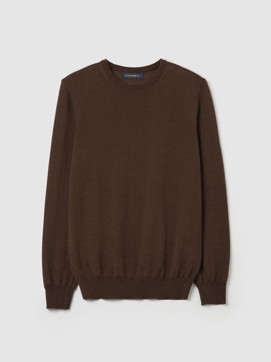 Merino wool pullover with round neck_4