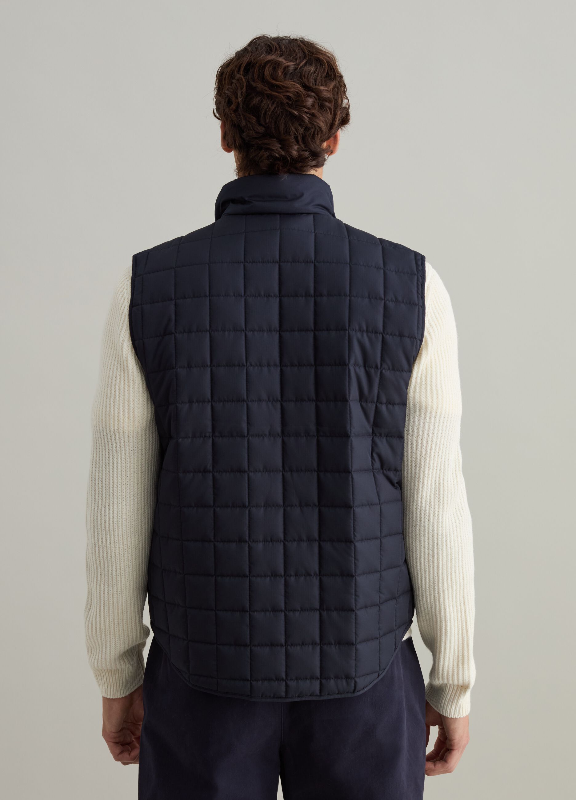 Contemporary gilet with ripstop weave