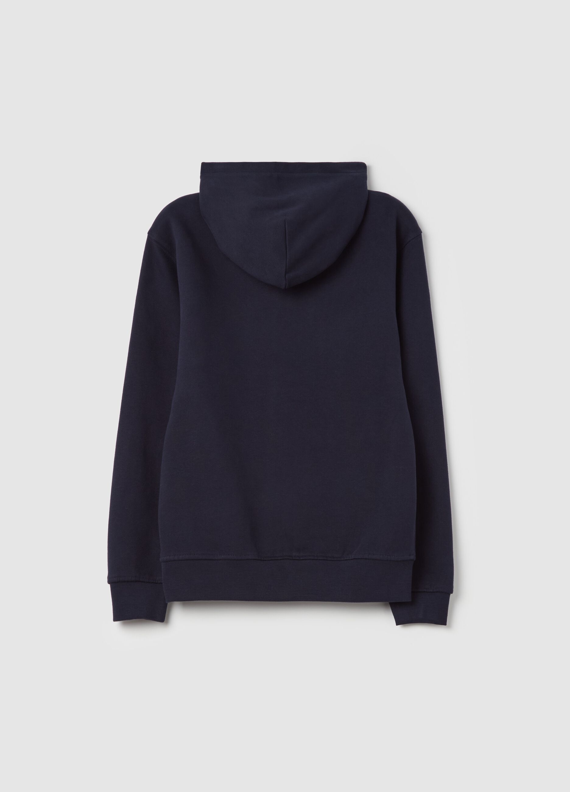 Essential full-zip sweatshirt in fleece with hood