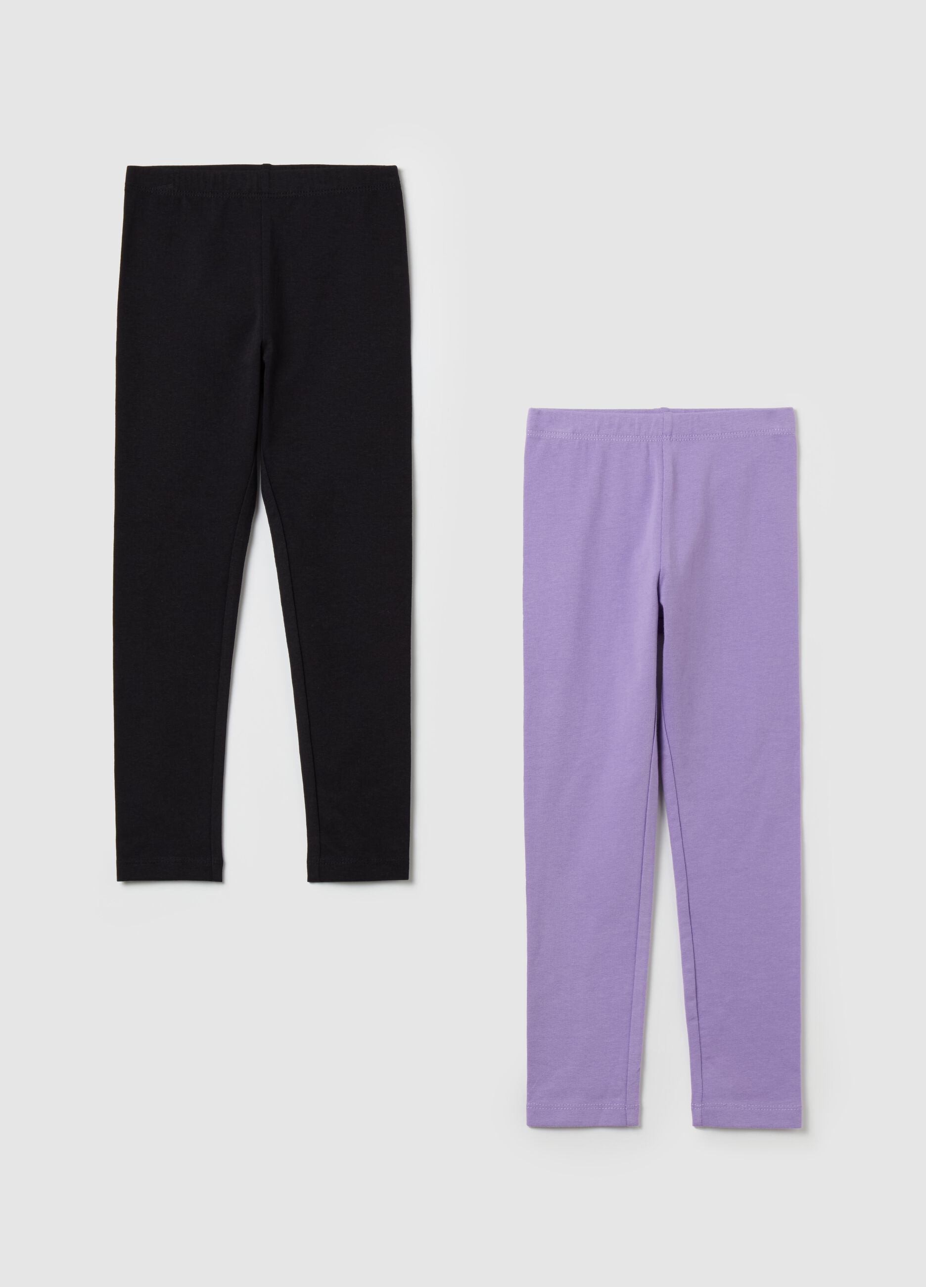 Two-pack leggings in stretch cotton