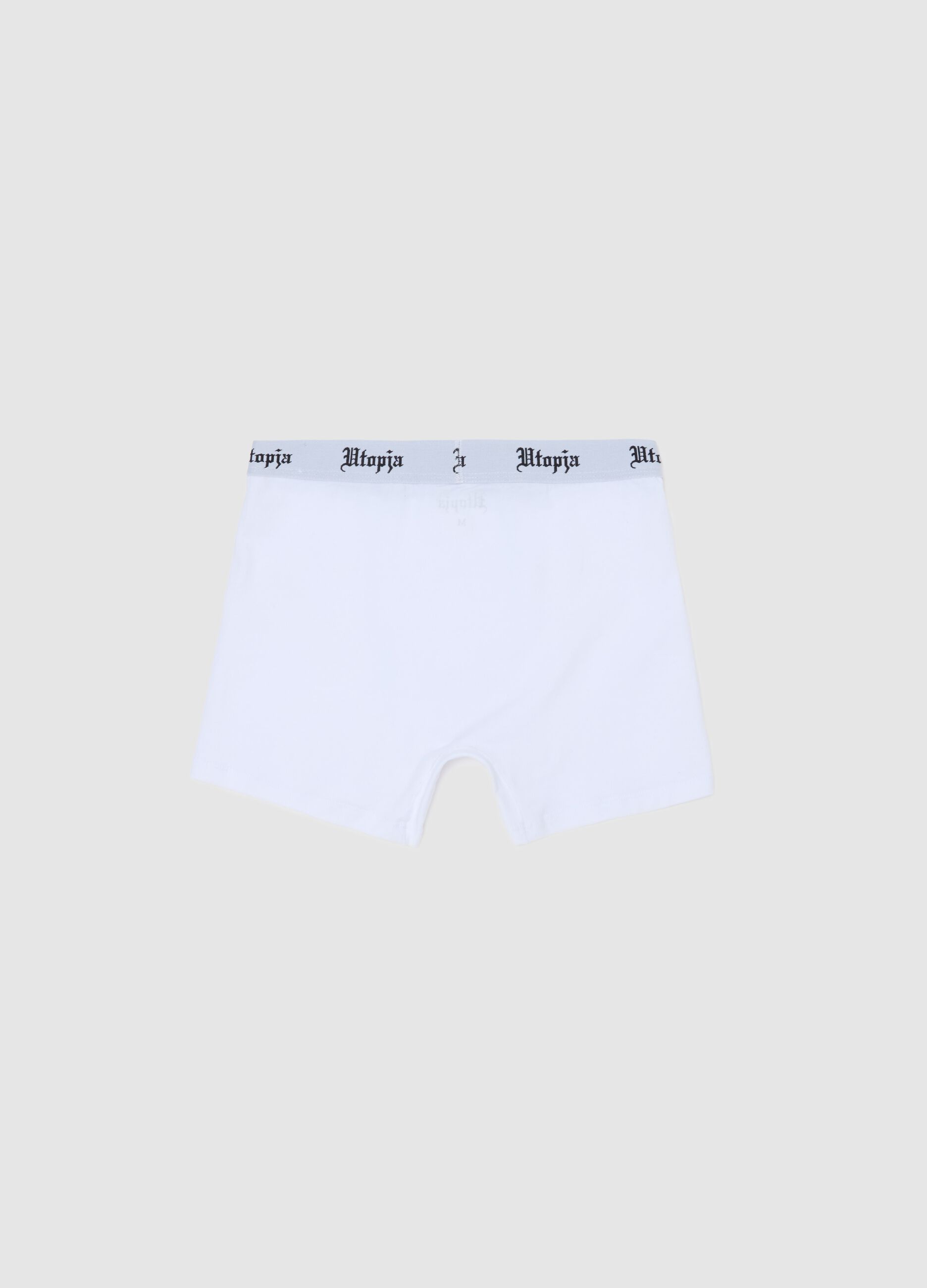 Bipack Boxer With External Elastic Band White